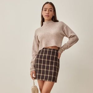 Reformation Suzie Skirt in Brown